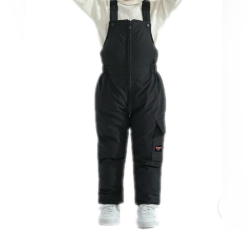 NIP Bib Overall Kid’s Black Snowsuit Weatherproof Cozy Warm Size 120 (4T-5T)